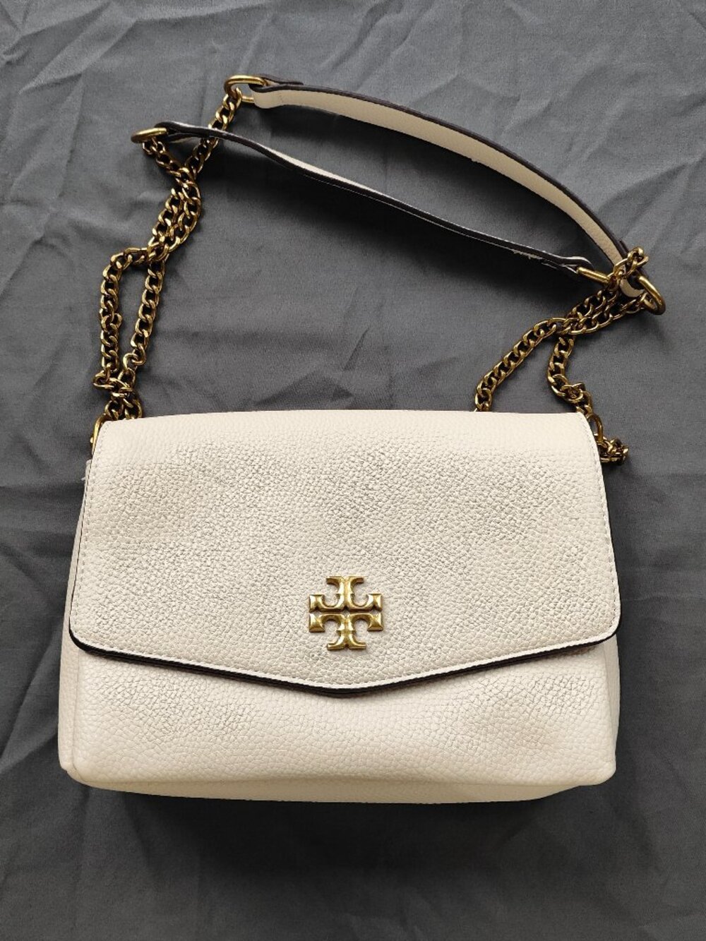 Tory Burch Kira Series White Flap Chain Bag - Picture 1 of 7